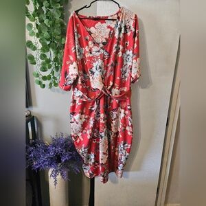 Floral Orange Dress